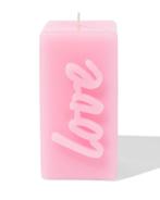 HEMA Kaars 12.5cm love roze, Verzenden, Nieuw