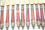 Tafelmessenset (12) - Zilver - Vork, Antiek en Kunst