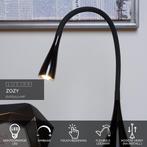 Lucide ZOZY - Bureaulamp - LED Dimb. - 1x4W 3000K - Zwart, Verzenden, Zo goed als nieuw