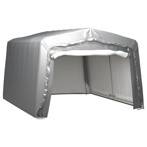 vidaXL Opslagtent 370x370 cm staal grijs, Tuin en Terras, Tuinhuizen, Nieuw, Verzenden