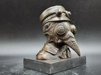Beeld, Bronze Steampunk Plague Doctor - 13 cm - Brons,, Antiek en Kunst