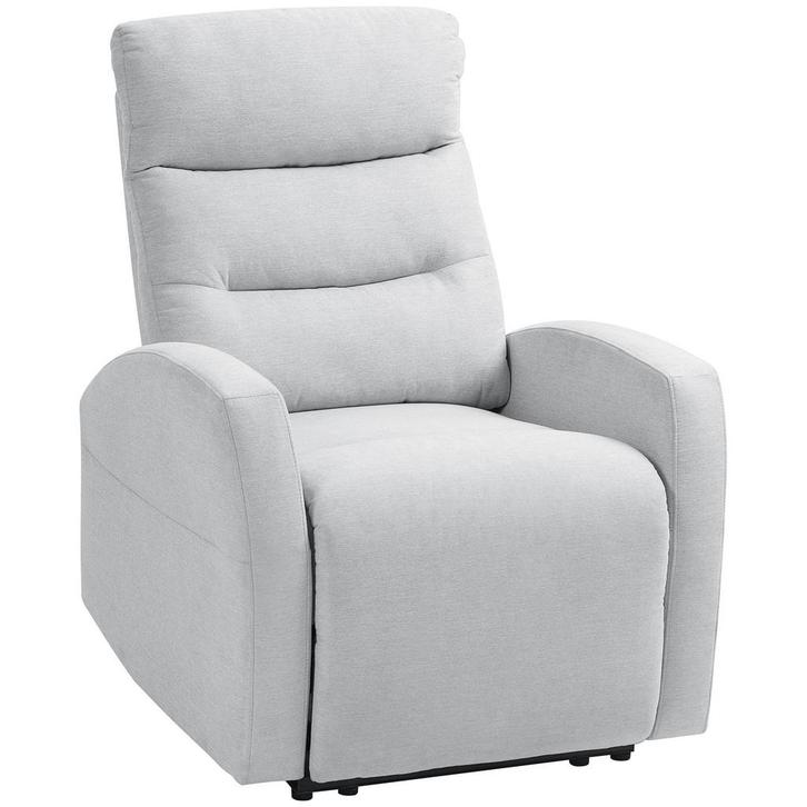Relaxstoel - Verstelbaar - Gestoffeerd - Lichtgrijs, Huis en Inrichting, Fauteuils, Nieuw, Stof, Ophalen of Verzenden