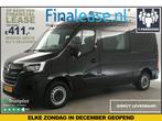 Renault Master T35 2.3 dCi 135 L2H2 DC 7 Pers Airco €414pm, Auto's, Bestelauto's, Renault, Zwart, Nieuw, Lease