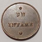 België. Schande medaille - Un Infame - Herdenkingsmunt -, Postzegels en Munten