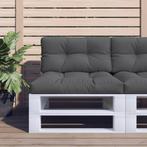 vidaXL Palletkussens 2 st stof antracietkleurig, Huis en Inrichting, Woonaccessoires | Kussens, Verzenden, Nieuw