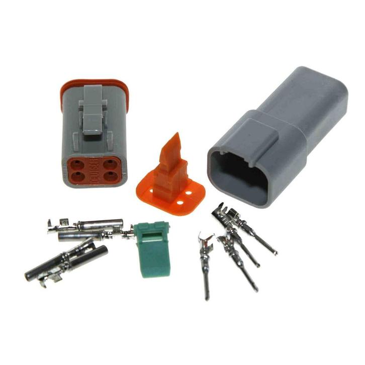 Deutsch-DT 4-pins connector, Complete set 4-pins (stekker +, Auto-onderdelen, Elektronica en Kabels, Nieuw, Ophalen of Verzenden