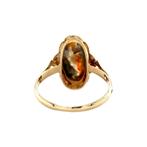 Gouden vintage ring met mosagaat 14 krt, Sieraden, Tassen en Uiterlijk, Ringen, Ophalen of Verzenden, Nieuw