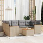 vidaXL 7-delige Loungeset met kussens poly rattan gemengd, Tuin en Terras, Verzenden, Nieuw, Rotan, Loungeset
