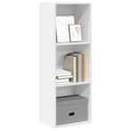 vidaXL Boekenkast 40x30x114 cm bewerkt hout wit, Huis en Inrichting, Kasten | Boekenkasten, Minder dan 50 cm, Verzenden, 100 tot 150 cm