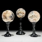 GEEN MINIMUMVERKOOPPRIJS - Prachtige set van 3 kristalkwarts, Antiek en Kunst