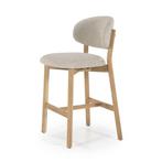 Barstoel Eleonora MIKKY NATUREL Taupe *NIEUW*, 5 krukken of meer, Met voetsteun, 60 tot 90 cm, Nieuw