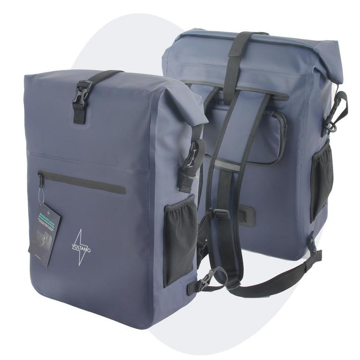 Voltano Luxe Fietstas / Rugtas 28L Marine Blauw, Fietsen en Brommers, Fietsaccessoires | Fietstassen, Verzenden
