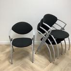 Tweedehands Vepa Alpine vergaderstoel / stapelstoel, zwart -, Huis en Inrichting, Gebruikt, Zwart, Ophalen of Verzenden, Eén