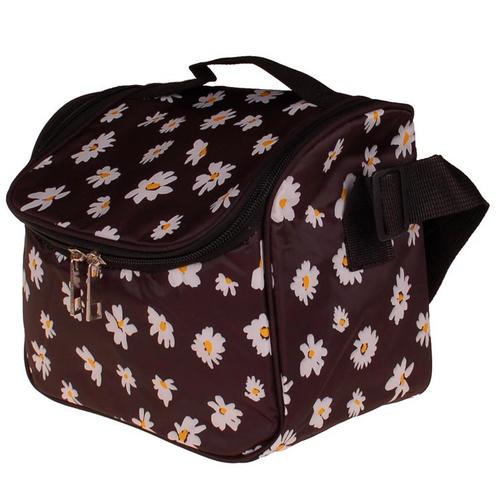 Koeltasje / Lunchtasje - Zwart met Witte Margrieten - Isolat, Sieraden, Tassen en Uiterlijk, Tassen | Schooltassen, Zwart, Nieuw