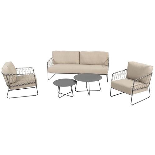Prego stoel bank loungeset 5 delig rope taupe Taste 4SO, Tuin en Terras, Tuinsets en Loungesets, Nieuw, Ophalen of Verzenden