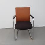 Comforto vergaderstoelen - bruin/zwarte stof (alleen per set, Ophalen of Verzenden, Nieuw