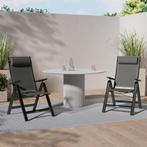 Tuinstoelen verstelbaar - Ligstoel - Set van 2 - Antraciet -, Verzenden, Zo goed als nieuw
