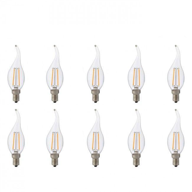 Voordeelpak LED Lamp 10 Pack - Kaarslamp - Filament Flame -, Huis en Inrichting, Lampen | Losse lampen, Led-lamp, Nieuw, E14 (klein)