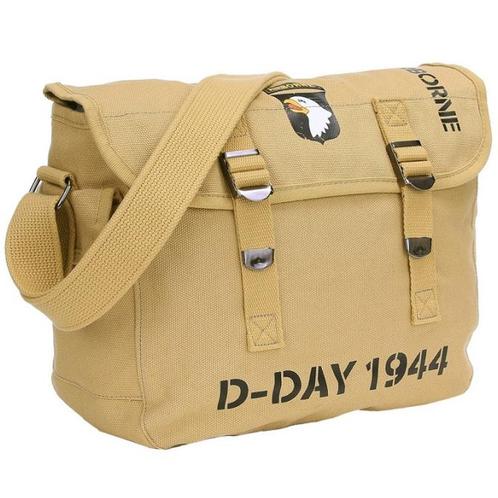 Schoudertas - Pukkel 101st Airborne D-Day beige NIEUW, Sieraden, Tassen en Uiterlijk, Tassen | Schoudertassen, Wit, Nieuw, Ophalen of Verzenden