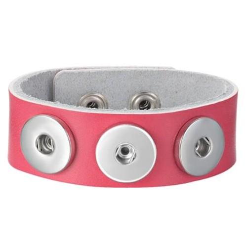 Fako Bijoux® - Armband Voor Click Buttons - Leder Trio -, Sieraden, Tassen en Uiterlijk, Armbanden, Verzenden