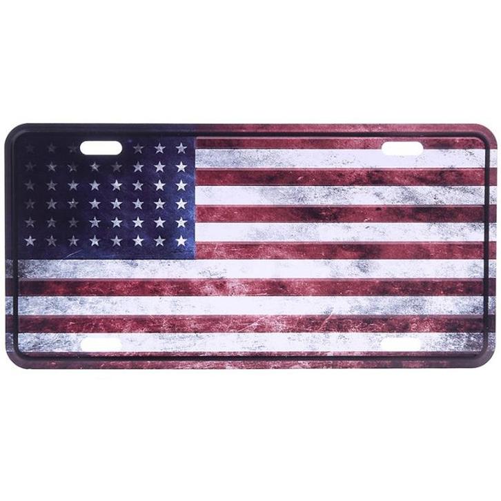 Amerikaans nummerbord - Amerikaanse vlag WWII NIEUW, Huis en Inrichting, Woonaccessoires | Tekstborden en Spreuken, Nieuw, Ophalen of Verzenden