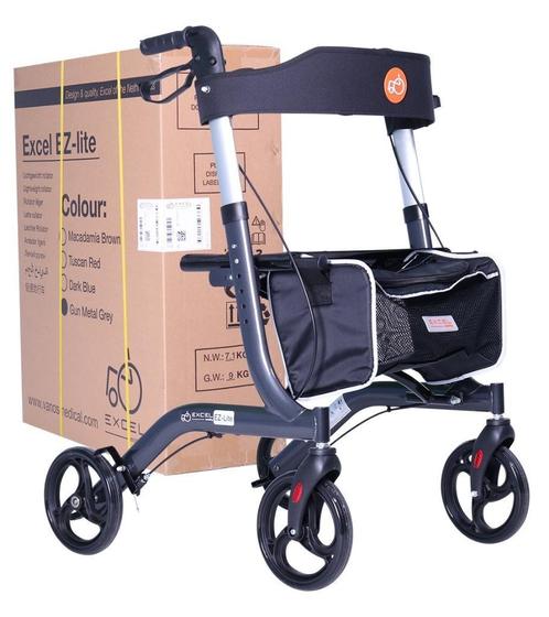 Rollator Excel EZ-Lite (Nieuw), Diversen, Rollators, Nieuw, Lichtgewicht, Opvouwbaar, Ophalen of Verzenden