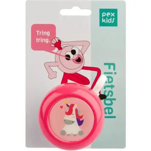 PEXKIDS Fietsbel PexKids Unicorn - roze/wit (Kinderen), Fietsen en Brommers, Fietsaccessoires | Overige Fietsaccessoires, Nieuw
