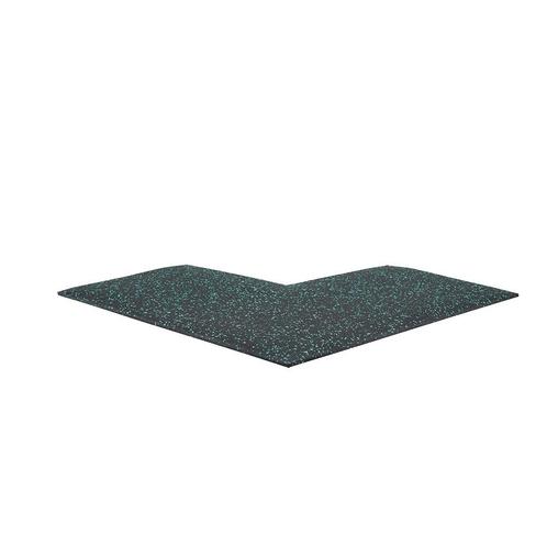 Hoekstuk rubber rand sportvloer &#039;FIFTEEN&#039; - 50x50, Sport en Fitness, Overige Sport en Fitness, Verzenden
