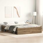 vidaXL Bedframe zonder matras spaanplaat artisanaal, Huis en Inrichting, Slaapkamer | Bedden, Bruin, Verzenden, Hout, Nieuw
