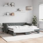 vidaXL Slaapbank met onderschuifbed 90x190 cm stof, 90 cm, Eenpersoons, Verzenden, Nieuw