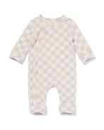 HEMA Newborn meegroei boxpakje rib bamboe stretch lichtgrijs, Verzenden, Nieuw