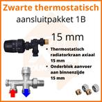 Eco 4 Zwarte thermostatisch M30 aansluitpakket 1B t.b.v. 15, Doe-het-zelf en Verbouw, Verwarming en Radiatoren, Ophalen of Verzenden