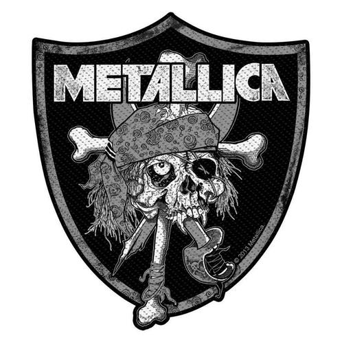 Metallica - Raiders Skull - patch officiële merchandise, Verzamelen, Muziek, Artiesten en Beroemdheden, Kleding, Nieuw, Ophalen of Verzenden