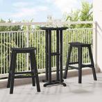 vidaXL Tuin Bar Set 3 pcs Zwart HDPE, Tuin en Terras, Tuinsets en Loungesets, Verzenden, Nieuw, Textileen