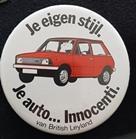 Innocenti British Leyland button, Verzamelen, Speldjes, Pins en Buttons, Nieuw, Transport, Button, Verzenden