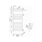 EH Design Radiator Athena 50x120 cm Geborsteld RVS Chroom, Ophalen of Verzenden, Nieuw