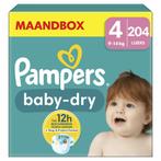 Pampers Baby Dry Luiers Maat 4 (9-14 kg) 204 stuks, Nieuw, Verzenden