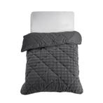 Lazy all-in-one dekbed Pom Pom Fur - antraciet - 1-persoons, Verzenden, Nieuw, Grijs