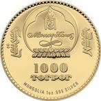 Mongolië. 1000 Togrog 2014 Chinggis Khaan - Gilded &