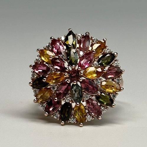 Zonder Minimumprijs - Ring Zilver 925 Toermalijn, Sieraden, Tassen en Uiterlijk, Ringen