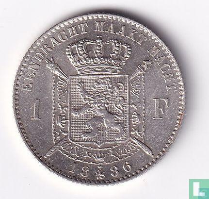 België 1 franc 1886 (NLD - L. WIENER) (munten), Postzegels en Munten, Munten | België, Losse munt, Goud, Zilver, Verzenden