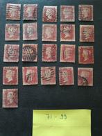 Verenigd Koninkrijk 1853 - 474 one Penny, platen 71-218, Postzegels en Munten, Gestempeld