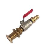 Messing Huiddoorvoer met Afsluiter Set 3/4 (26 mm) Schroefd, Watersport en Boten, Ophalen of Verzenden, Nieuw