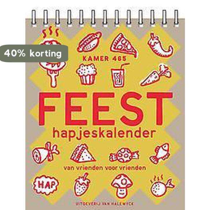 Feesthapjeskalender 9789461311931, Boeken, Kookboeken, Gelezen, Verzenden