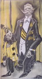 Generaal Snijders met zijn pop Westerman op spotprent, Antiek en Kunst, Verzenden