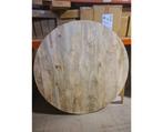 Tafelblad rond 4 cm massief  ONBEHANDELD mangohout | 90 tot, Ophalen of Verzenden, Nieuw