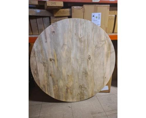 Tafelblad rond 4 cm massief  ONBEHANDELD mangohout | 90 tot, Huis en Inrichting, Tafelonderdelen, Nieuw, Ophalen of Verzenden