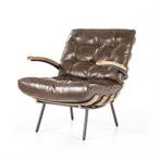 Fauteuil Bastiaan - donkerbruin java leder, Huis en Inrichting, Stoelen, Ophalen of Verzenden, Nieuw
