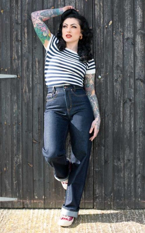 Rumble 59, Marlene Jeans The Riveter in 32/34., Kleding | Dames, Broeken en Pantalons, Nieuw, Verzenden