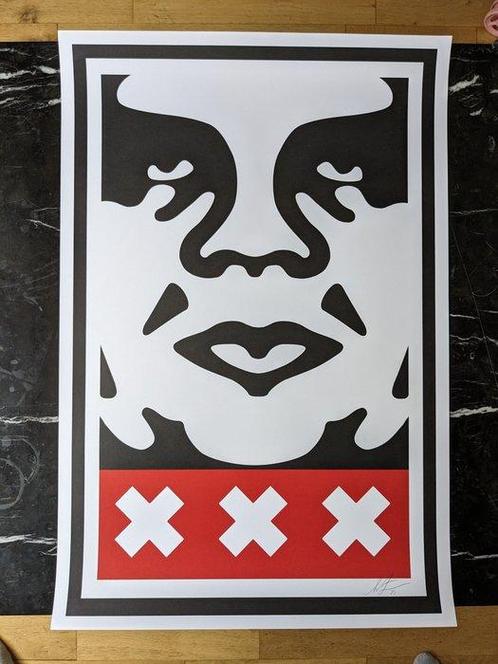 Shepard Fairey (OBEY) (1970) - Amsterdam icon, Antiek en Kunst, Kunst | Schilderijen | Modern